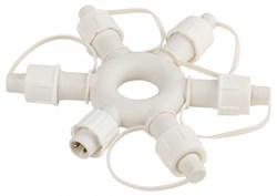 ЭРА Разветвитель ERAPS-OR2 круговой для гирлянд 6 гнезд IP44 ПВХ 24 В Б0051903 - фото 90464