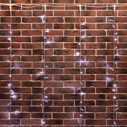 NEON-NIGHT Гирлянда "Светодиодный Дождь" 2х6м, эффект водопада, прозрачный провод, 24В, диоды БЕЛЫЕ, 360 LED 235-465 - фото 90477