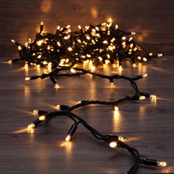 NEON-NIGHT Гирлянда модульная «Дюраплей LED» 10 м, 200 LED, черный каучук, цвет свечения теплый белый с эффектом мерцания 315-196 - фото 90500