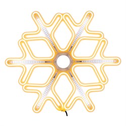 NEON-NIGHT Фигура «Снежинка» из гибкого неона с эффектом тающих сосулек, 60х60 см, цвет свечения теплый белый/белый 501-226 - фото 90617