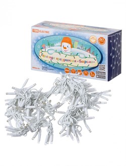 TDM Гирлянда светодиодная "Бахрома" 2х1м, 152LED, 3000К, бел. шнур, посл. подкл, IP65, 250 В, SQ0361-0044 - фото 90618