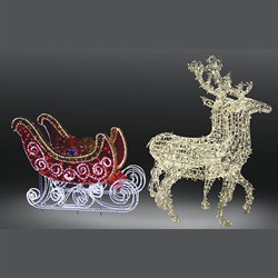 NEON-NIGHT Фигура олени с санями 503-112 - фото 90692