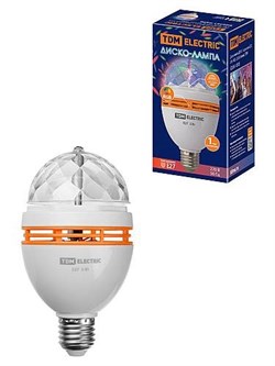 TDM Диско-лампа ДЛ-01 с цоколем Е27, 3 Вт, RGB, 220 В, белый SQ0361-0500 - фото 90757