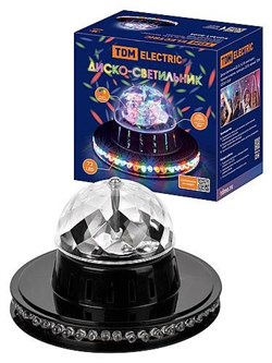 TDM Диско-светильник ДС-01, 4,5 Вт, многоцвет., горизонт. и вертик. проекции, 220 В, черный SQ0361-0504 - фото 90761