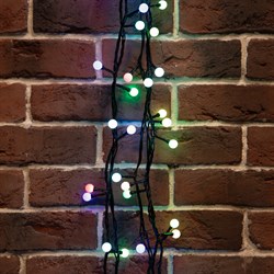 NEON-NIGHT Гирлянда "Мультишарики" Ø13 мм, 20 м, черный ПВХ, 200 диодов, цвет RGB 303-509-1 - фото 90789