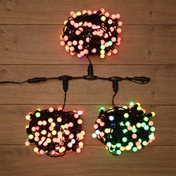 NEON-NIGHT Гирлянда "LED ClipLight - МУЛЬТИШАРИКИ" 24V, 3 нити по 20 м, свечение с динамикой, цвет диодов RGB 323-619 - фото 90798