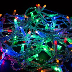 NEON-NIGHT Гирлянда Нить 10м, постоянное свечение, прозрачный ПВХ, 24В, цвет: Мультиколор 305-159 - фото 90841
