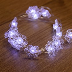 NEON-NIGHT Гирлянда "Снежинки", 2м, 20 диодов, цвет белый 303-010 - фото 90877