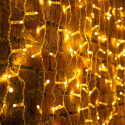 NEON-NIGHT Гирлянда "Светодиодный Дождь" 2x0,8м, прозрачный провод, 230 В, диоды ТЕПЛЫЙ БЕЛЫЙ, 160 LED 235-106 - фото 90928