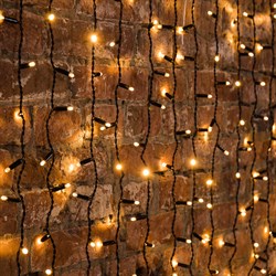 NEON-NIGHT Гирлянда светодиодная «Дождь» 2x0,8 м, черный провод, 230 В, диоды ТЕПЛЫЙ БЕЛЫЙ 235-286 - фото 90931