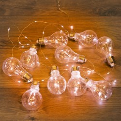 NEON-NIGHT Гирлянда светодиодная "Ретро-лампы" , 3 м, ТЕПЛЫЙ БЕЛЫЙ 303-076 - фото 90970