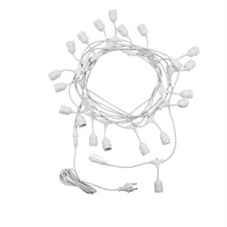 NEON-NIGHT «Белт-Лайт» 10 м, белый каучук, шаг 50 см, 20 подвесных патронов, IP65 331-336 - фото 91020