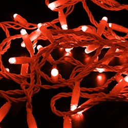 NEON-NIGHT Гирлянда Нить 10м, с эффектом мерцания, белый ПВХ, 24В, цвет: Красный 305-232 - фото 91021