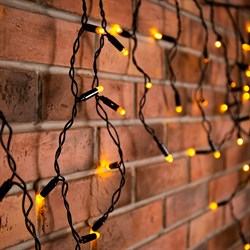 NEON-NIGHT Гирлянда Айсикл (бахрома) светодиодный, 4,8 х 0,6 м, черный провод, 230 В, диоды ТЕПЛЫЙ БЕЛЫЙ, 176 LED 255-156 - фото 91142