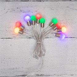 NEON-NIGHT Гирлянда светодиодная «Мини-лампочки» 1.5 м, 10 LED, прозрачный ПВХ, цвет свечения мультиколор, 2 х АА (батарейки не в комплекте) 303-074 - фото 91147