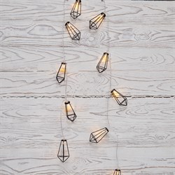 NEON-NIGHT Гирлянда светодиодная «Кристаллы» черные 10 LED, 1,5 м, прозрачный ПВХ, теплый белый свет свечения, 2 х АА (батарейки не в комплекте) 304-017 - фото 91183