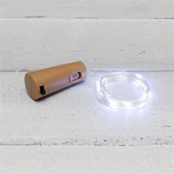 NEON-NIGHT Гирлянда «Роса» с пробкой 2 м, 20 LED, белое свечение, 3хLR44 в комплекте 302-025 - фото 91202