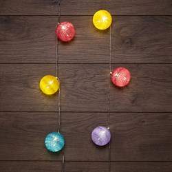 NEON-NIGHT Тайские фонарики «Фейерверк» 1,5 м, прозрачный ПВХ, 10 LED, теплый белый, питание 2 х АА (батарейки не в комплекте) 303-099 - фото 91237