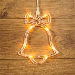 NEON-NIGHT Фигура светодиодная "Колокольчик" на присоске с подвесом, цвет ТЕПЛЫЙ БЕЛЫЙ 501-012 - фото 91321