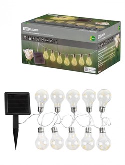 TDM Гирлянда ССГ-110 "Лампы" на солнечной батарее, 1,3 м, 60 LED, теплый белый, IP44 SQ0330-0181 - фото 91334