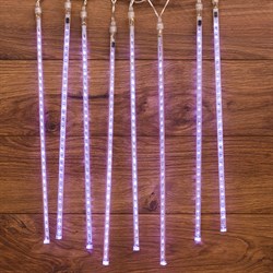 NEON-NIGHT Гирлянда "Тающие сосульки" светодиодная, 8шт х 50см, шаг 50см, 230 В (с трансформатором) белые светодиоды 256-313-6 - фото 91343