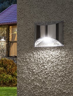 ЭРА ERAFS024-38 Фасадная подсветка Хром, на солнечной батарее, 4LED, 7lm Б0044251 - фото 91349