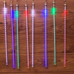 NEON-NIGHT Гирлянда "Тающие сосульки" светодиодная, 8шт х 50см, шаг 50см, 230 В (с трансформатором) мульти светодиоды 256-319-6 - фото 91350
