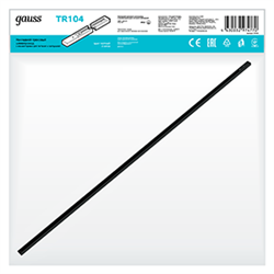 Gauss Шинопровод накладной 2м черный (с адаптером питания и заглушкой) TR104 - фото 91958