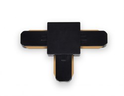 Ambrella Коннектор Т-образный однофазный для соединения трековых шинопроводов GL7078 BK черный GL7078 - фото 92056