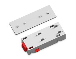 Ambrella Коннектор питания прямой с соединителем для шинопровода Magnetic 220V GL1105 WH белый 68*28.5*18 GL1105 - фото 92078