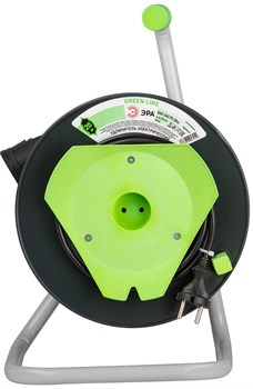 ЭРА Удлинитель силовой GREEN LINE GAZ-2x0.75-20m Greenline на катушке пластик 1 розетка без заземления 20м ПВС 2x0.75мм2 Б0065142 - фото 93170