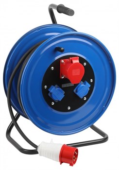 ЭРА Удлинитель силовой ЭРА IND380-RM-3e-5x2,5-20m-IP44 380В на катушке 3 розетки 1xCEE 5P 2xSCHUKO 20м КГ 5х2,5 32А IP44 Б0057309 - фото 93179