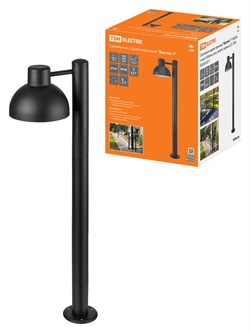 TDM Светильник садово-парковый "Бостон-1" 1x60 Вт, столб, H1000 мм, металл, черный, Е27 SQ0330-2011 - фото 93280