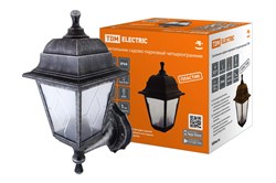 TDM Светильник садово-парковый НБУ 04-60-001 четырехгранник, настенный, пластик, расс.пластик, серебро SQ0330-0794 - фото 93399