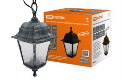 TDM Светильник садово-парковый НСУ 04-60-001 четырехгранник, подвес, пластик, расс.пластик, серебро SQ0330-0796 - фото 93616