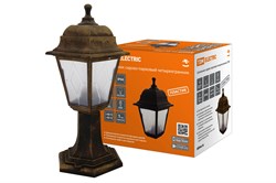 TDM Светильник садово-парковый НТУ 04-60-001 четырехгранник, стойка, пластик, расс.пластик, бронза SQ0330-0775 - фото 93627