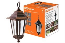 TDM Светильник 6100-15 садово-парковый шестигранник, 100Вт, подвес, бронза SQ0330-0020 - фото 93696