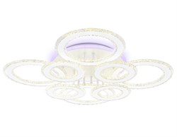 Ambrella Светильник светодиодный потолочный управляемый FA8854/4+4 WH белый 208W 3000K+6400K/3000K/6400K/4200K+4200K 750*750*120 (ПДУ РАДИО 2.4G) FA8854 - фото 94322