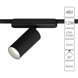 Arte Lamp A2958PL-1BK СВЕТИЛЬНИК ПОТОЛОЧНЫЙ RAPID 48В 12Вт макс 741kv 2700-6500К 95+ 36° smart A2958PL-1BK - фото 94733