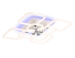 Ambrella Светильник светодиодный потолочный FA3866/4+4 WH белый 144W 3000K-6400K+RGB 627*627*121 (ПДУ РАДИО 2.4G) FA3866 - фото 95195