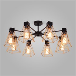 Eurosvet 70107/8 / потолочный светильник / черный/латунь a061403 a061403 - фото 95232