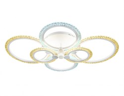 Ambrella Потолочный светодиодный светильник с пультом FA4065/6 WH белый 4200K/3000+6400K/6400K+3000K 65W 645*450*120 (ПДУ ИК) FA4065 - фото 96137