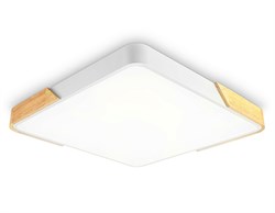 Ambrella Потолочный светодиодный светильник FZ1313 WH/LW белый/светлое дерево 45W 5000K 500*500*50 (без ПДУ) FZ1313 - фото 96269