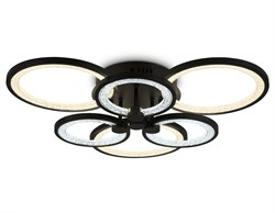 Ambrella Светильник потолочный светодиодный с пультом FA4092/3+3 BK черный 100W 3000K+6400K/4200K/6400K+3000K 620*570*120 (ПДУ ИК) FA4092 - фото 96287