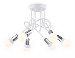 Ambrella Потолочный светильник в стиле лофт TR80417/5 WH/CH белый/хром E27/5 max 60W D690*370 TR80417 - фото 96292