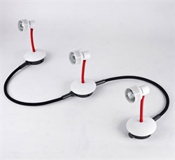 Lussole LOFT Металл/флекс Белый / красный Металл Светильник настенно-потолочный GU10 50W LSP-9818-03 - фото 96314