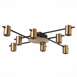 SL1207.402.08 Светильник потолочный ST-Luce Черный/Латунь GU10 8*7W SL1207.402.08 - фото 96403