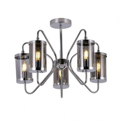 Evoluce SLE102302-05 светильник потолочный хром / дымчатый E14 5*40W SLE102302-05 - фото 96482