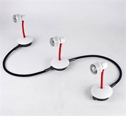 Lussole LOFT Металл/флекс Белый / красный Металл Светильник настенно-потолочный GU10 5,5W GRLSP-9818-03 - фото 96711