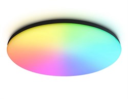 Ambrella Потолочный светодиодный светильник с Wi-Fi Яндекс Алисой/Tuya/Smart Home/Alexa FZ2006 BK черный IP54 30W 3000K-6500K+RGB D450*60 (ПДУ ИК) FZ2006 - фото 96727